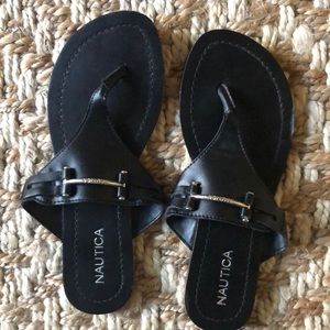 Black nautica sandals